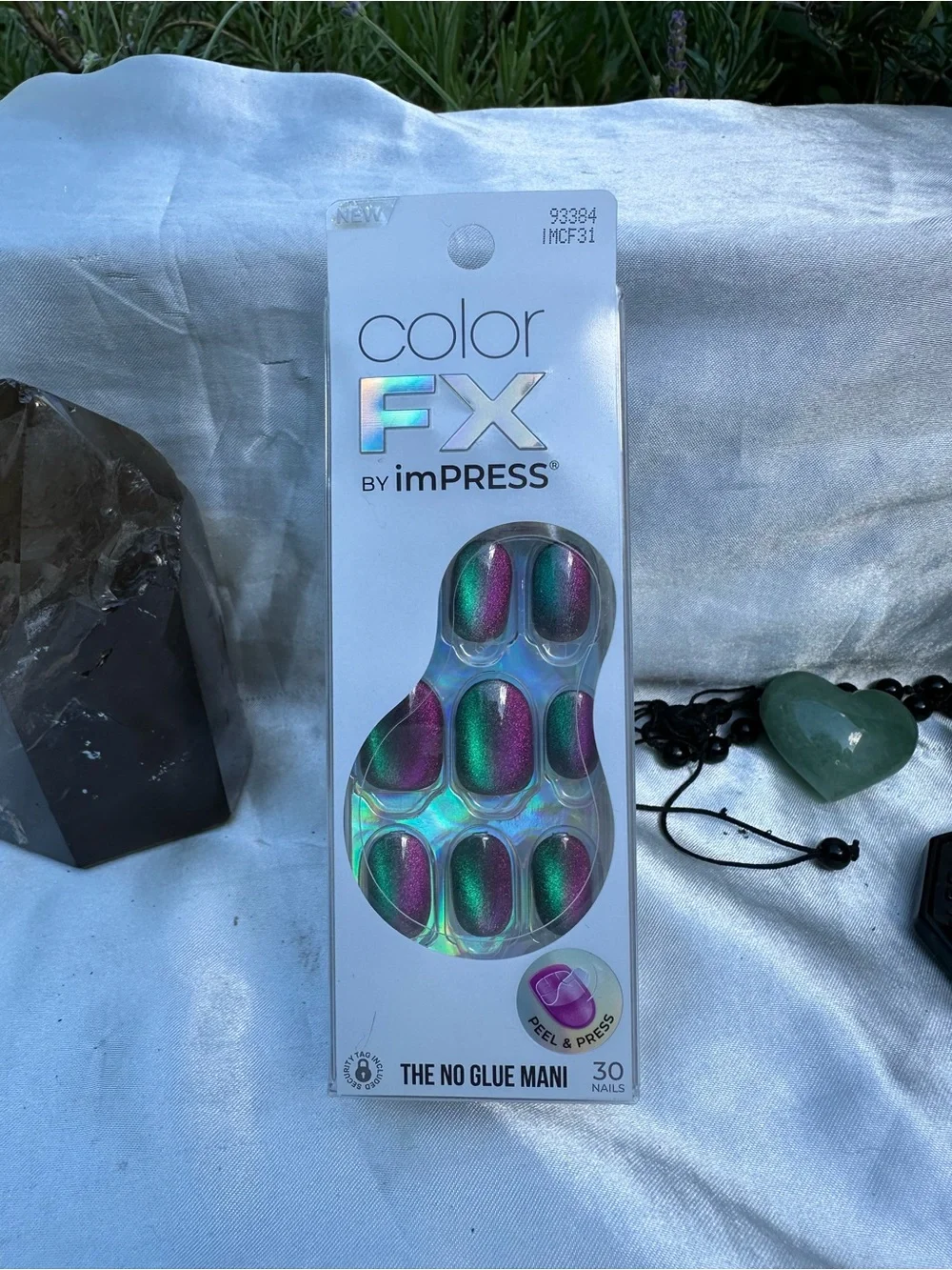 imPRESS Color FX Iridescent Green & Purple Press-On Nails